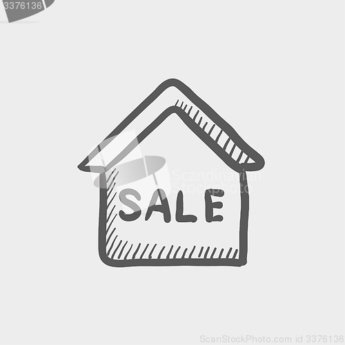 Image of Sale sign sketch icon