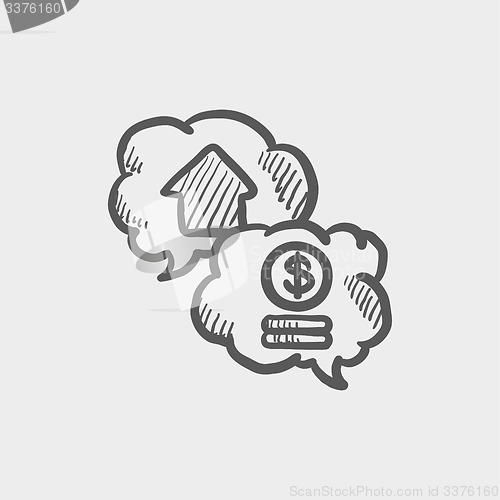 Image of Housing bank finance sketch icon