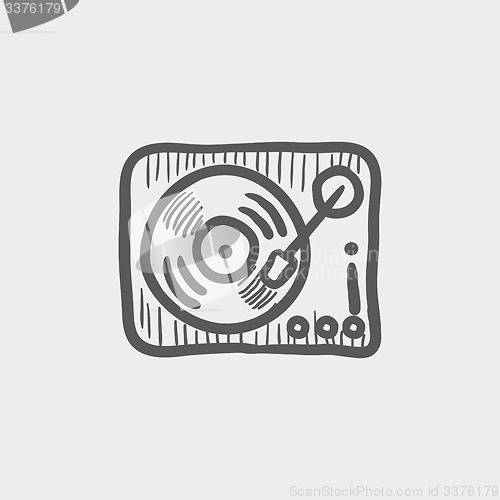 Image of Phonograph turntable sketch icon