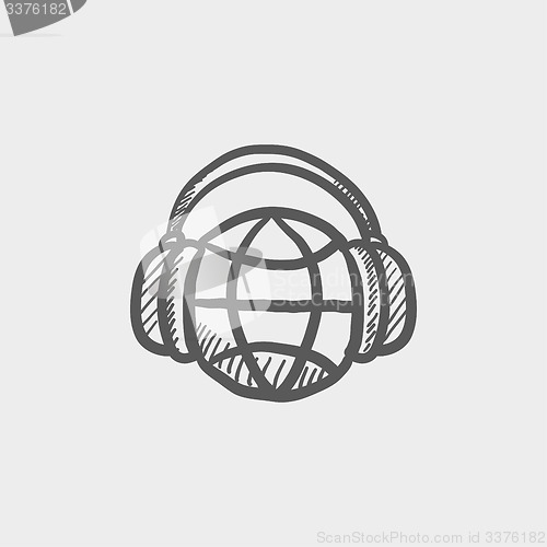 Image of World music sketch icon
