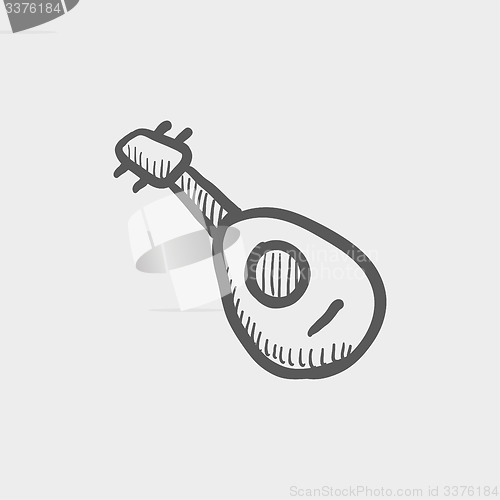 Image of Mandolin guitar sketch icon