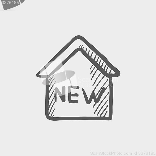 Image of New house sketch icon