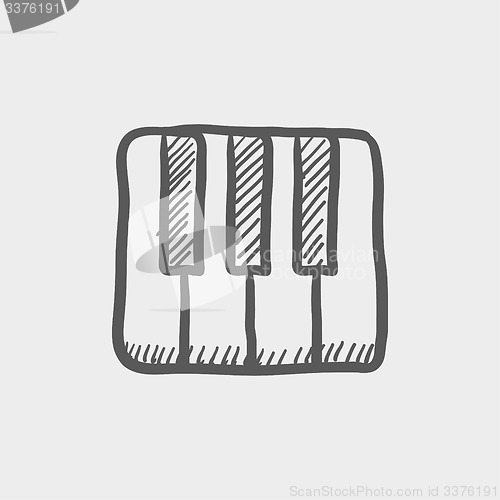 Image of Piano keys sketch icon