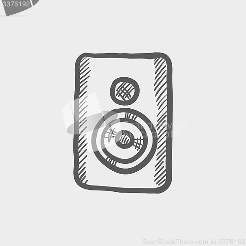 Image of Two way studio speaker sketch icon