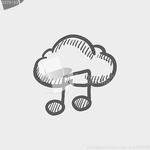Image of Cloud melody sketch icon