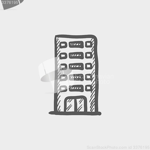 Image of Office building sketch icon