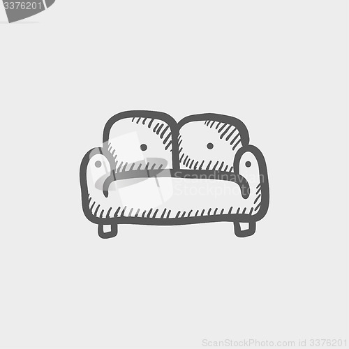 Image of Furniture sofa sketch icon