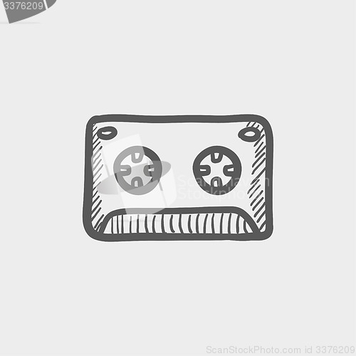 Image of Cassette tape sketch icon