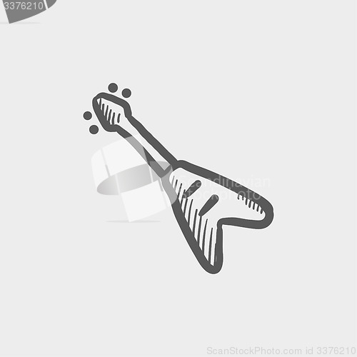 Image of Electric guitar sketch icon