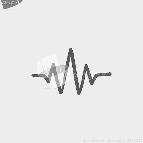 Image of Sound wave beats sketch icon