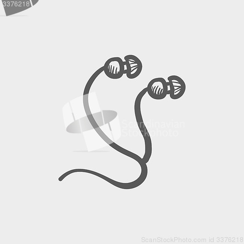 Image of Earphone sketch icon