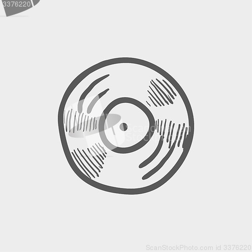 Image of Vinyl disc sketch icon