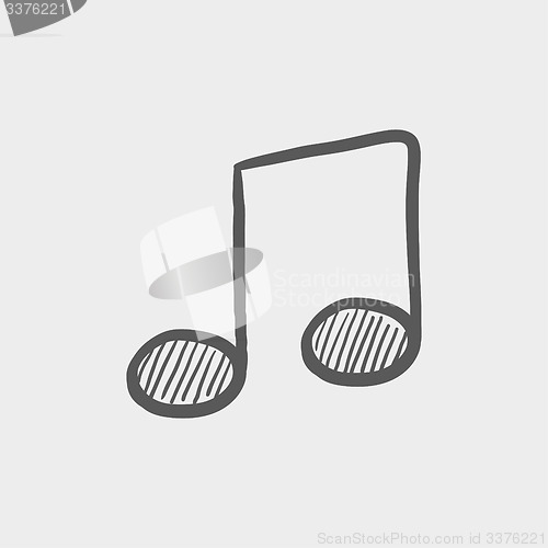 Image of Music note sketch icon