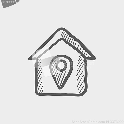 Image of Location of the house sketch icon