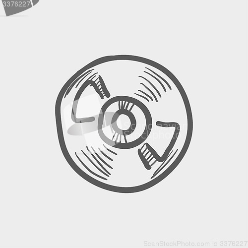 Image of Reel tape deck player recorder sketch icon