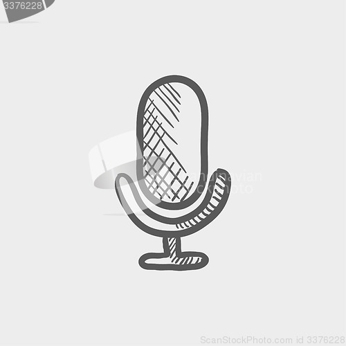 Image of Old microphone sketch icon