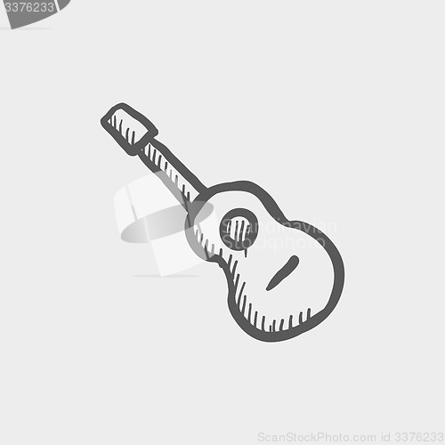 Image of Acoustic guitar sketch icon