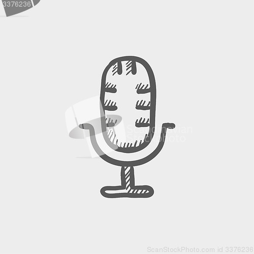 Image of Retro microphone sketch icon