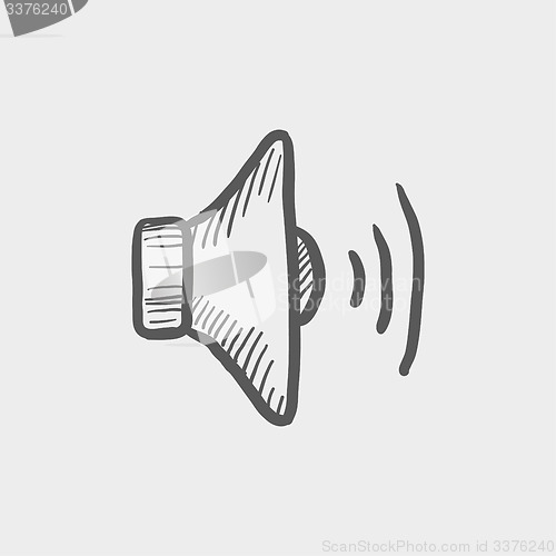 Image of Loudspaeaker sketch icon