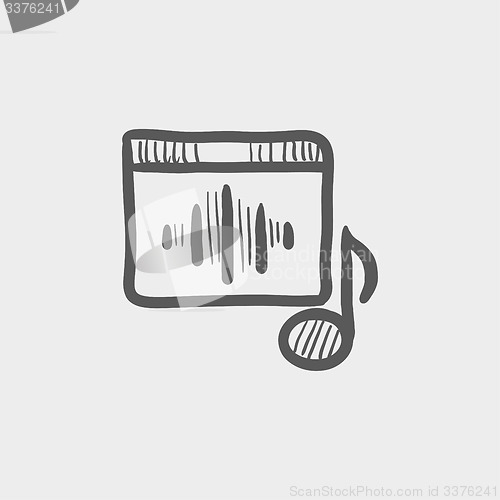 Image of Radio retro sketch icon