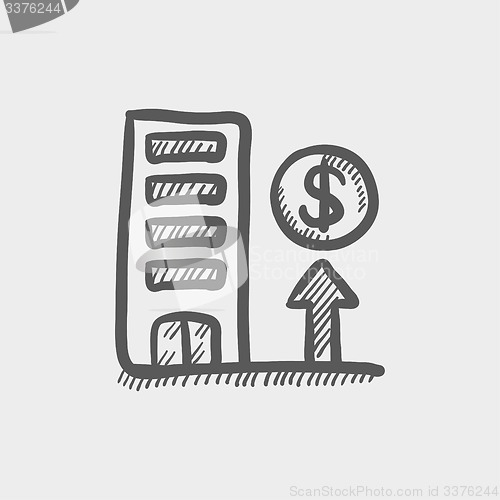 Image of Expensive building sketch icon