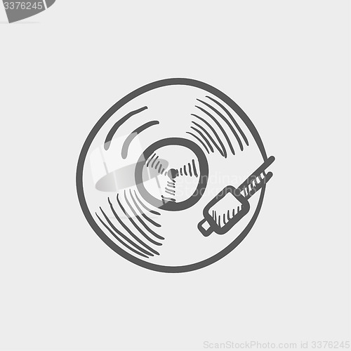 Image of Phonograph turntable sketch icon