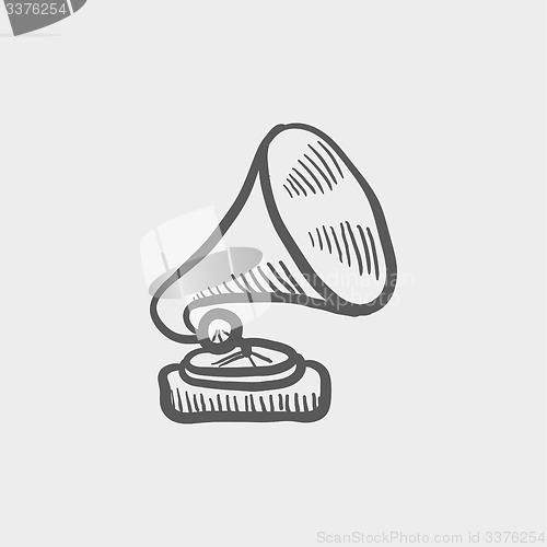 Image of Gramophone sketch icon