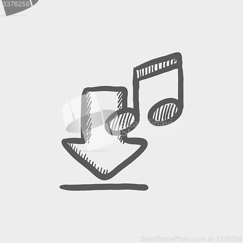 Image of Download music sketch icon