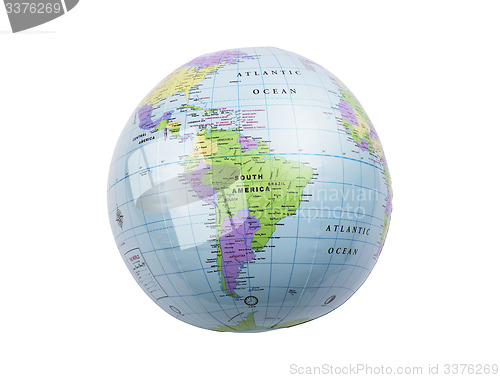 Image of Inflatable globe isolated