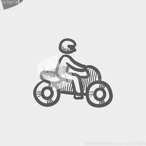 Image of Motorbike sketch icon