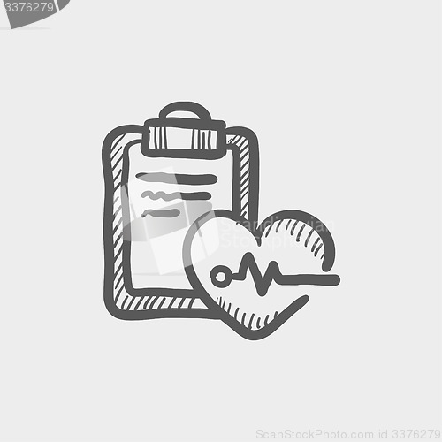 Image of Heartbeat record sketch icon 