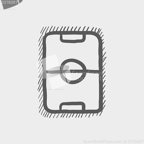 Image of Soccer field sketch icon