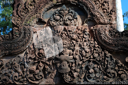 Image of Carving of mandapa at Banteay Sreiz, Cambodia