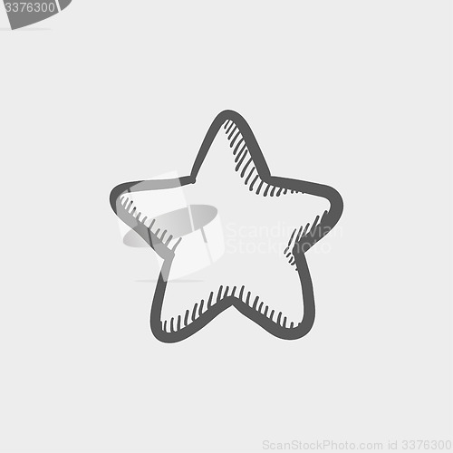 Image of Star or best choice sketch icon