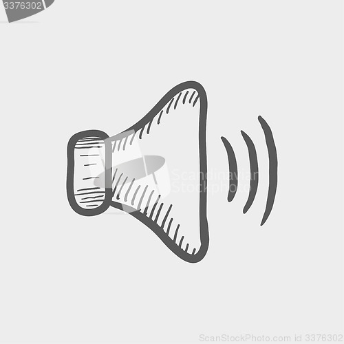 Image of High speaker volume sketch icon