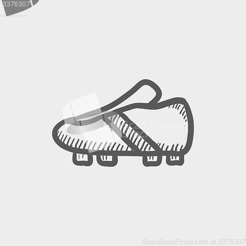 Image of Soccer shoes sketch icon