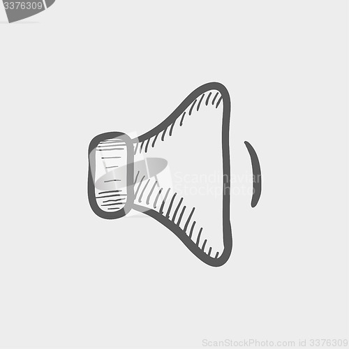 Image of Low speaker volume sketch icon