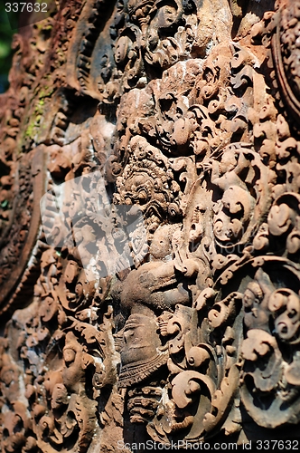 Image of Carving of mandapa at Banteay Sreiz, Cambodia