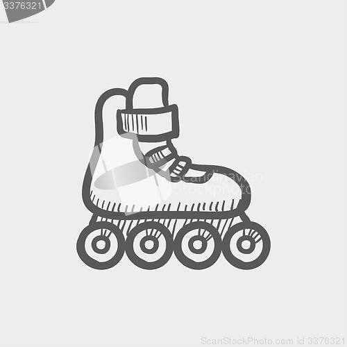 Image of Roller skate sketch icon