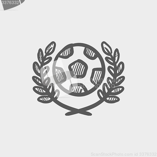 Image of Sports soccer logo badges sketch icon