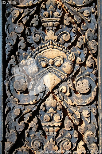 Image of Stone carving at Banteay Sreiz, Cambodia