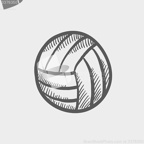 Image of Volleyball ball sketch icon