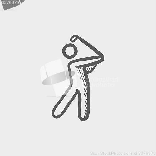 Image of Golfer sketch icon