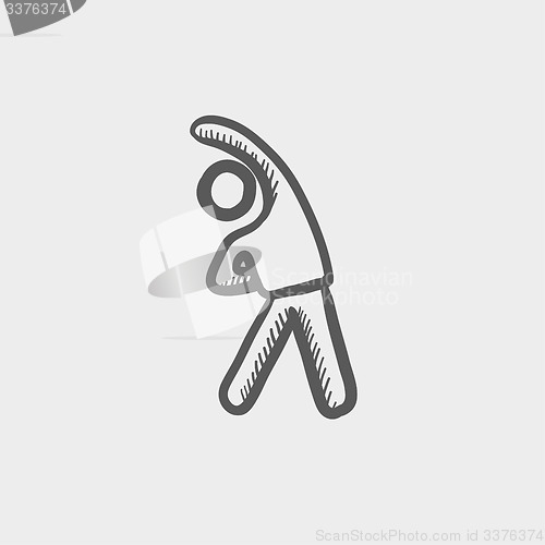 Image of Man stretching sketch icon