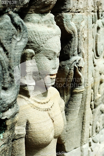 Image of Sculptured apsara, Siem Reap, Cambodia