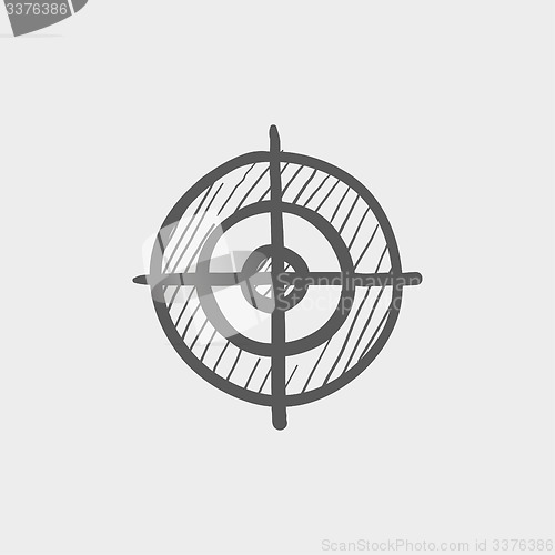 Image of Crosshair target sketch icon