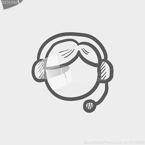 Image of Customer service sketch icon