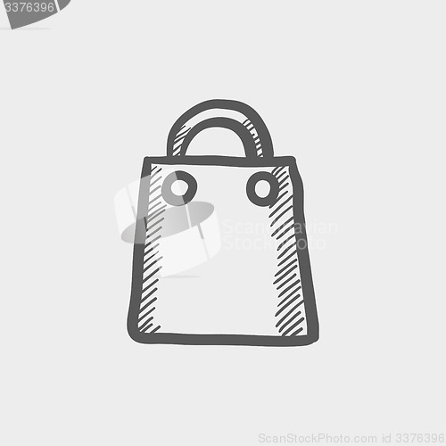 Image of Shopping bag sketch icon