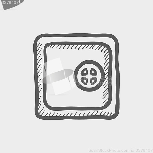 Image of Safe, vault sketch icon