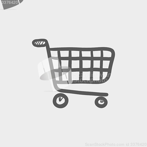 Image of Shopping cart sketch icon